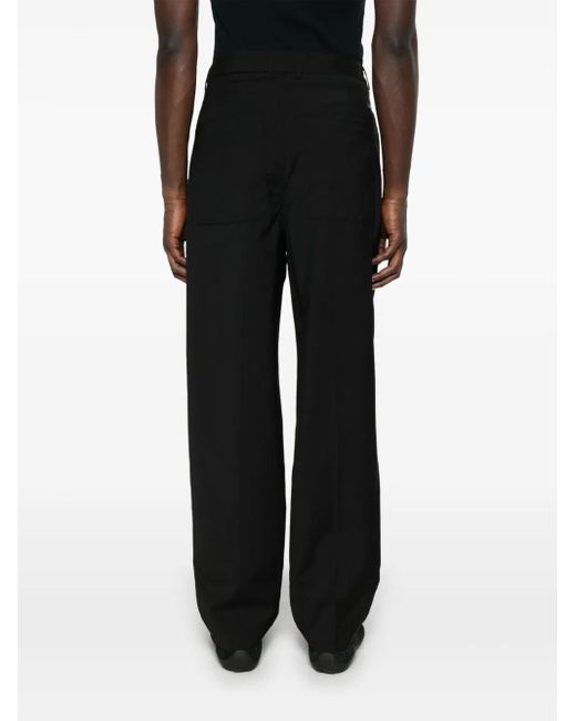 メンズ Emporio Armani ウールパンツ Black