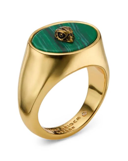 Kurt Geiger Green Eagle Signet Ring