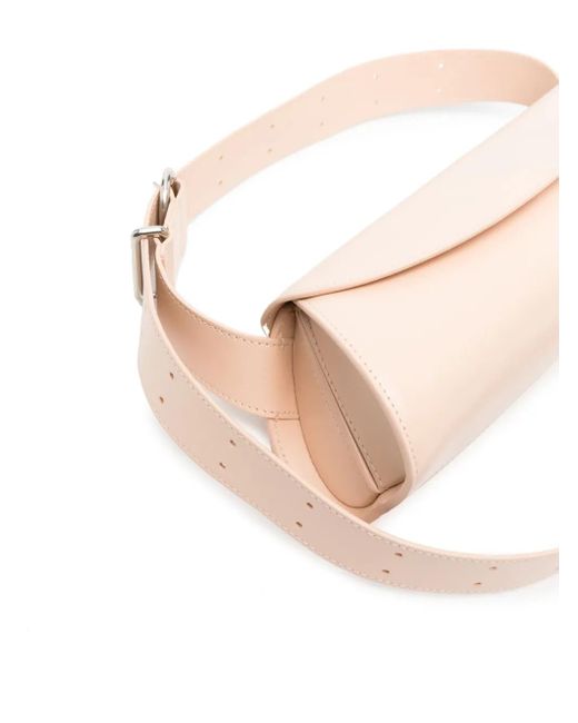 Jil Sander Pink Cannolo Iconic Line Shoulder Bag
