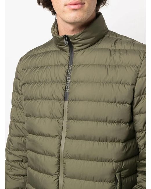 Woolrich Green Sundance Padded Track Jacket for men