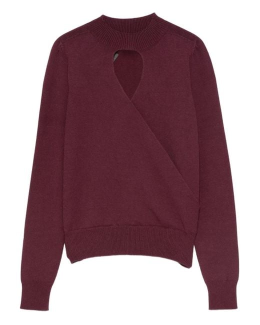 Twinset キーホールネック セーター Purple