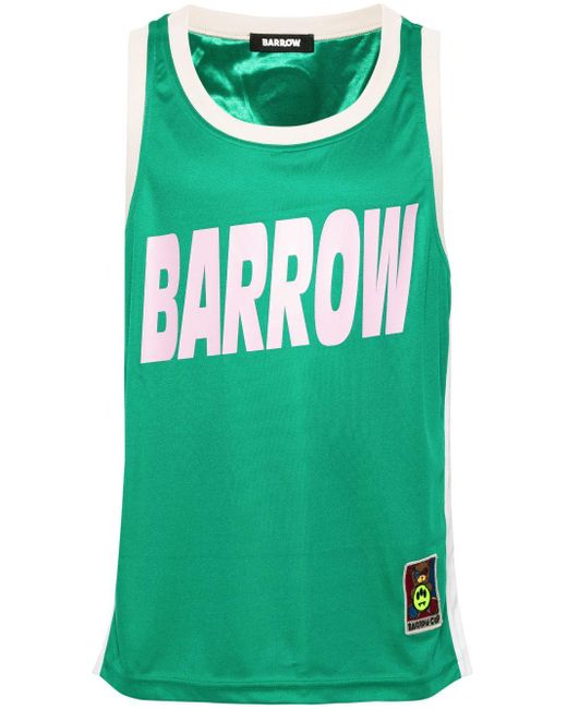 Barrow Green Smiley-Trägershirt mit Logo-Print