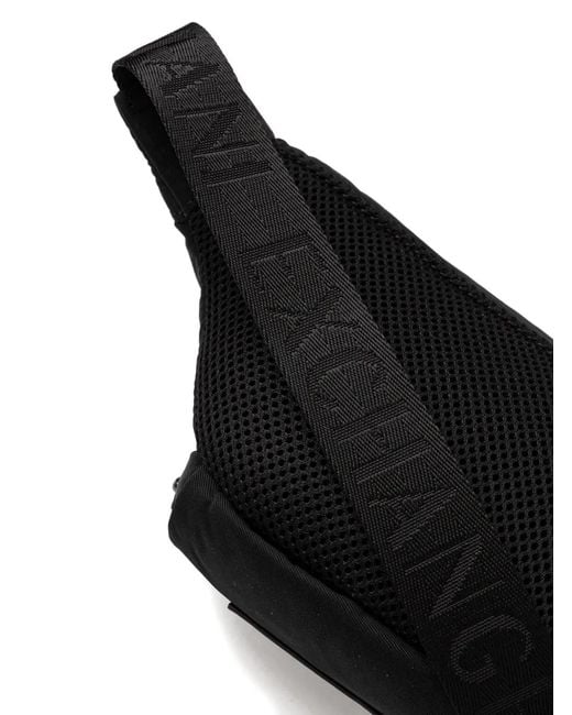 ARMANI EXCHANGE Black Zip-Fastening Belt Bag for men