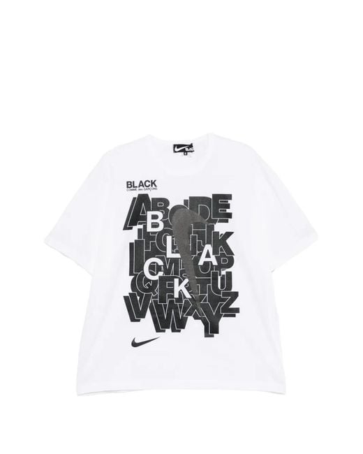 COMME DES GARÇON BLACK White Short-Sleeve Polo Shirt