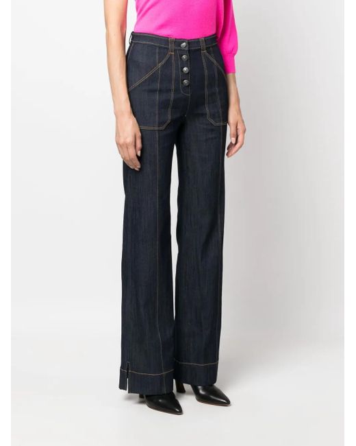 Cinq À Sept Blue Long Benji Cotton Jeans