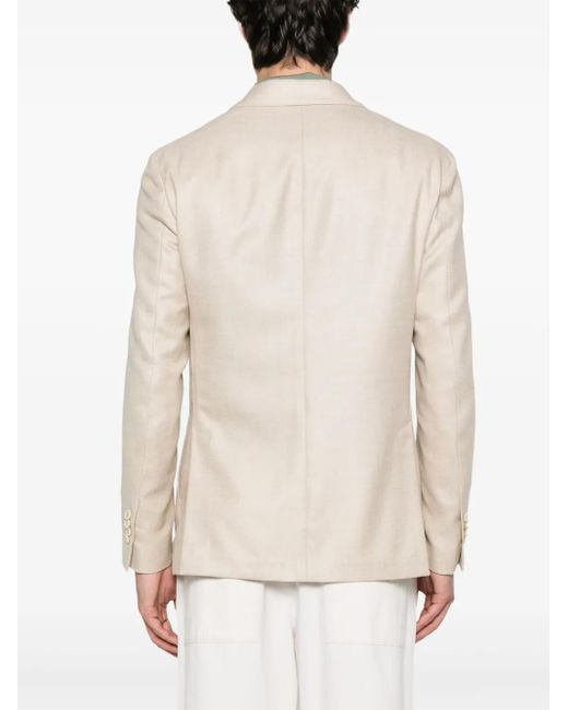 Lardini Natural Single-Breasted Blazer for men