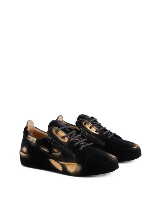 Giuseppe Zanotti Black Gail Suede Sneakers