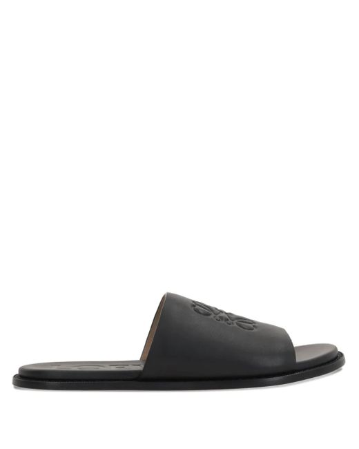 メンズ Loewe Anagram Flex Slides Black