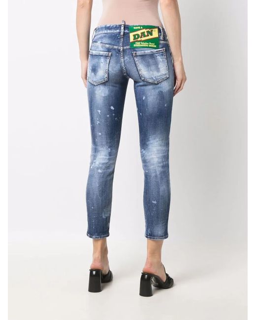 DSquared² Cropped Jeans in het Blue