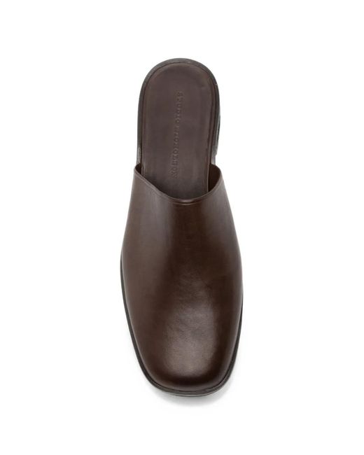 Studio Nicholson Brown Leather Slip-On Mules for men
