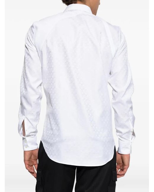 McQueen White Monogram Harness Shirt for men