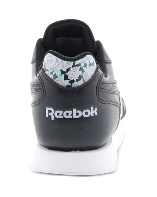 Reebok Black Cl Harman Run Floral-Print Sneakers