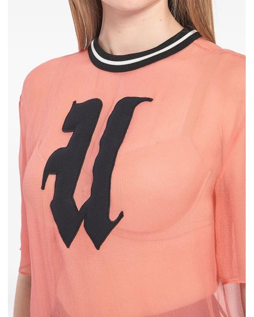 Emanuel Ungaro Pink Logo-Appliqué T-Shirt