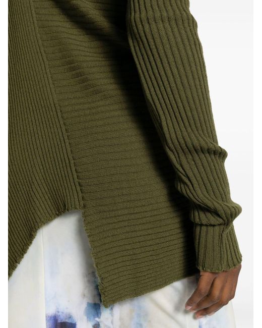 Marques'Almeida Green Merino-wool Sweater