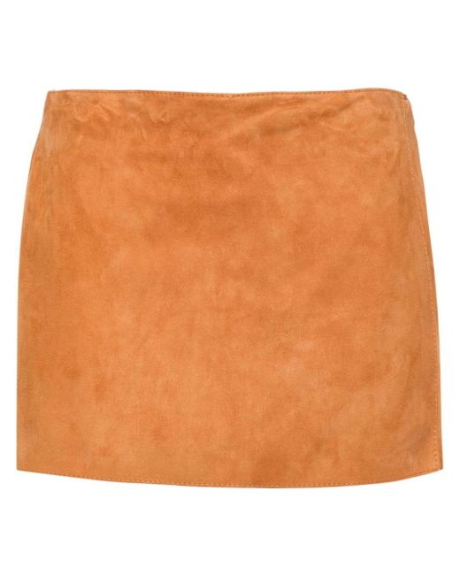 Minigonna in tessuto scamosciato di Ermanno Scervino in Orange
