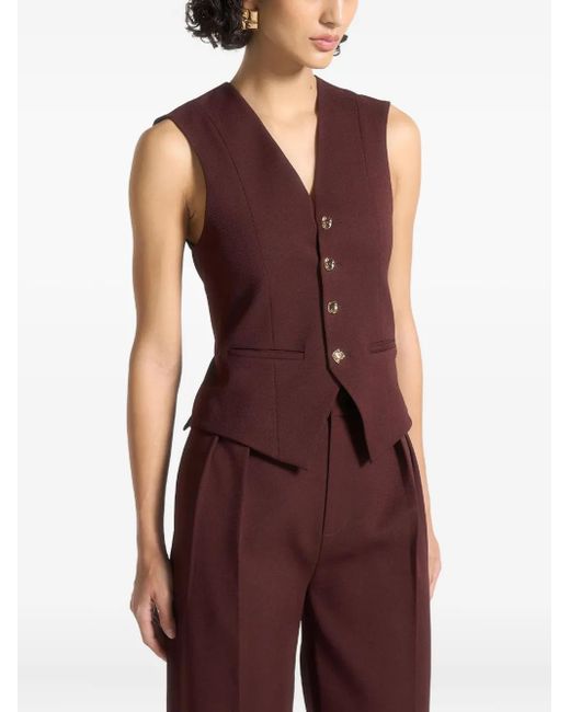 Manière De Voir Purple Christine Tailored Cinch Waistcoat