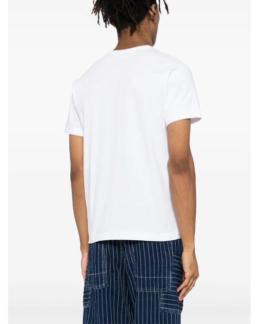 COMME DES GARÇONS PLAY White Signature Heart Motif Cotton T-Shirt