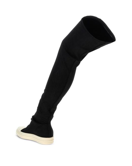 Rick Owens Black Stretch-Fabric Sock Boots