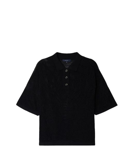 Soeur Black Harvey Button Polo Shirt