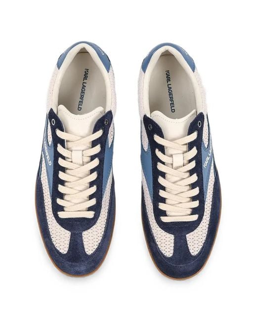 Karl Lagerfeld Blue Kandidate Mesh Sneakers for men