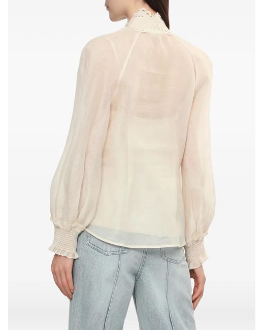 Zimmermann White Rebellion Blouse