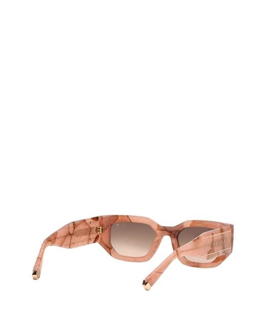 Philipp Plein Pink Geometric-Frame Sunglasses