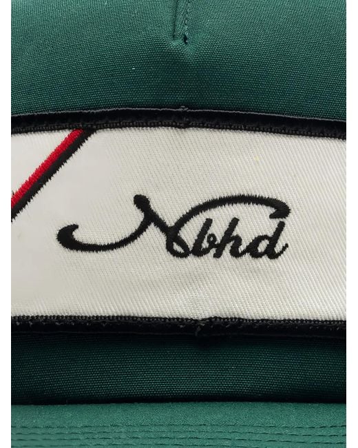 Neighborhood Green Logo-Patch Trucker Cap for men
