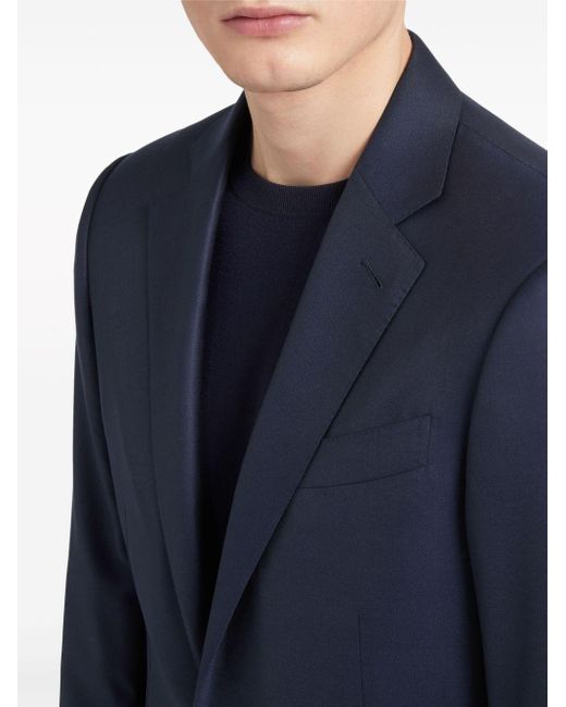 Zegna Blue 12milmil12 Single-breasted Wool Suit for men
