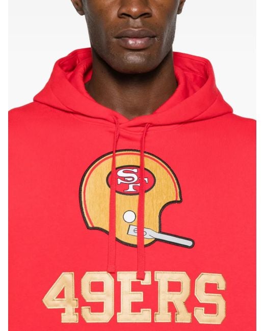 Nike Red X Nfl San Francisco 49Ers Logo-Appliqué Hoodie for men