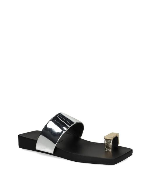 United Nude Black Sandales Métallisées Loop Toe Lo