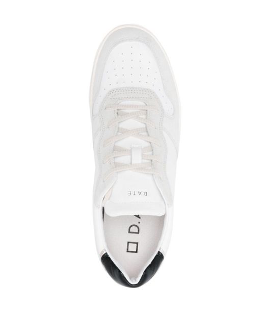 Date Court Sneakers Met Vlakken in het White voor heren