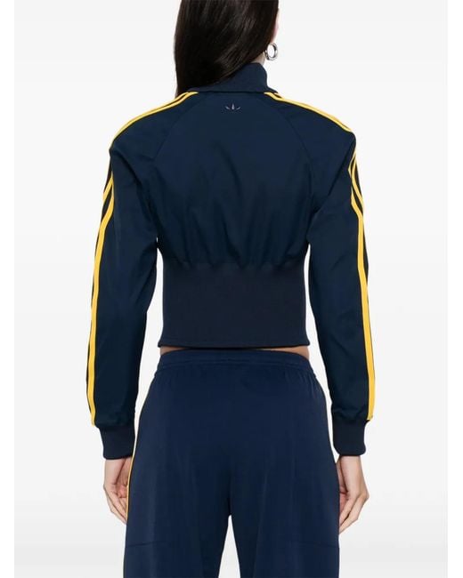 Adidas Blue X Miaou Sweat Zippé À Détail De Corset