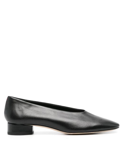 Aeyde Gray 25Mm Delia Leather Pumps