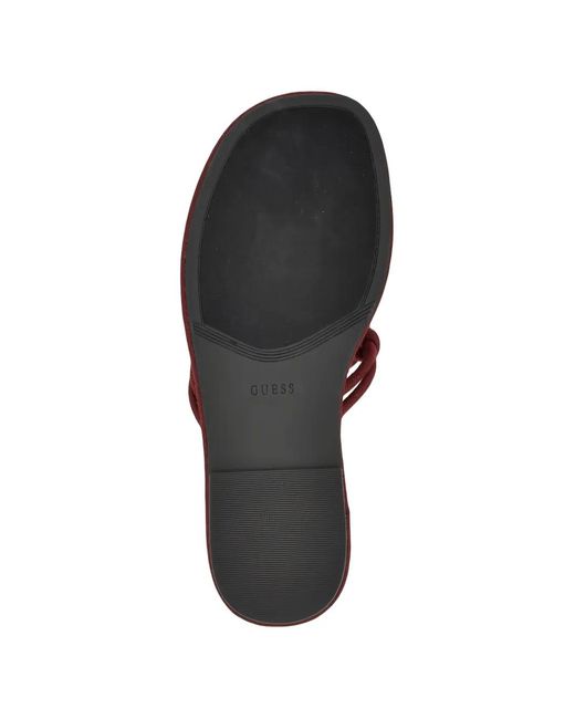 Guess Purple Saime Flip-Flop Signature Sandals