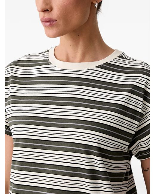 Rag & Bone Black Striped-Pattern T-Shirt