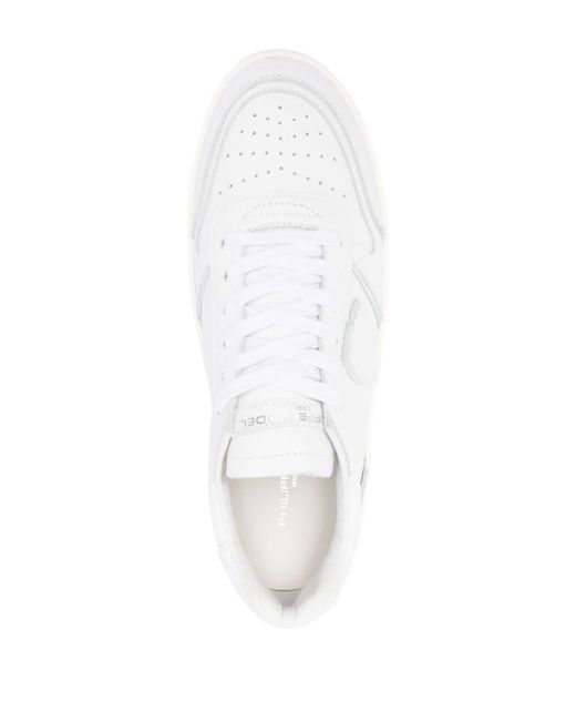 Philippe Model Temple Veau Leren Sneakers in het White