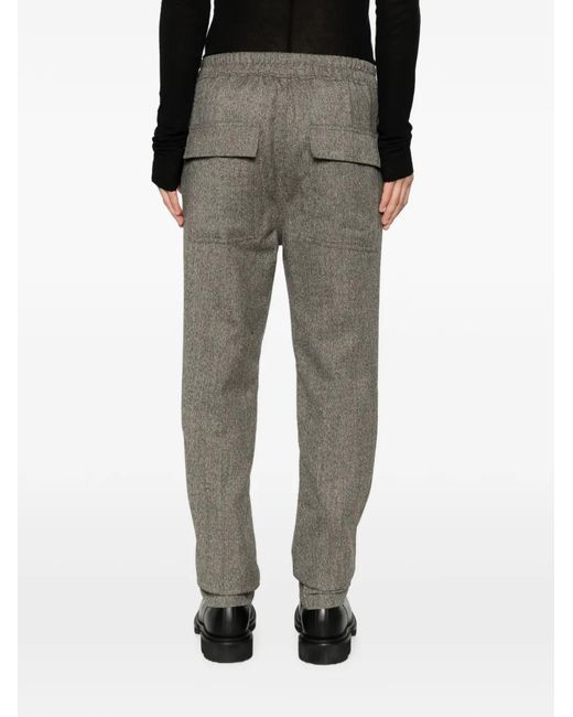 Rick Owens Gray Drawstring-Waist Track Pants for men