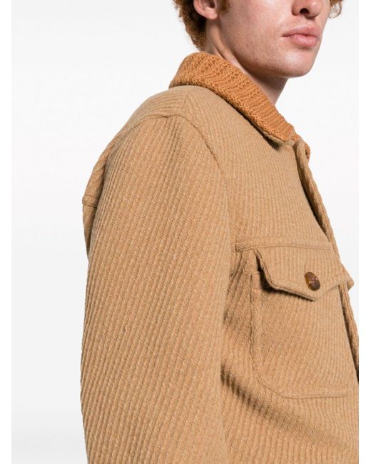 Etro Camel Brown Wool Blend Jacket for men