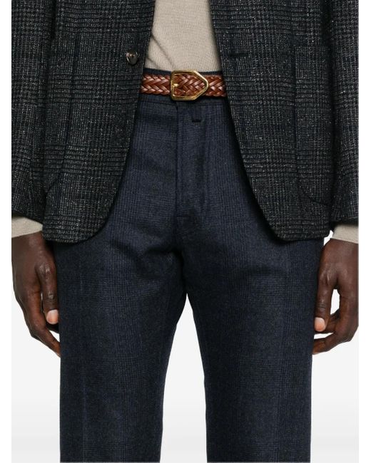 Jacob Cohen Blue Prince Of Wales Check Trousers for men