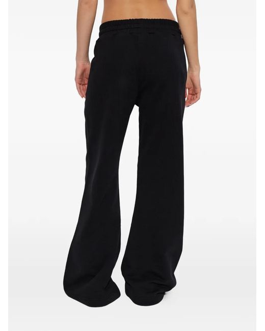 Palm Angels Black Logo-Print Track Pants