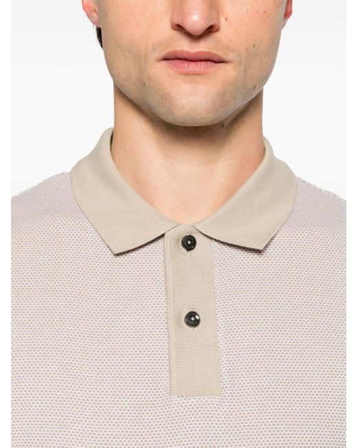 Boss White Short-sleeve Cotton Polo Shirt for men