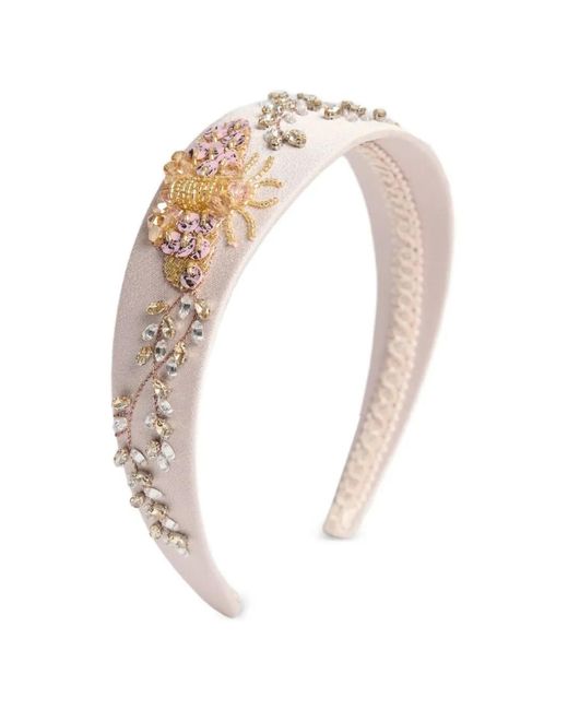 Erdem White Embellished Headband