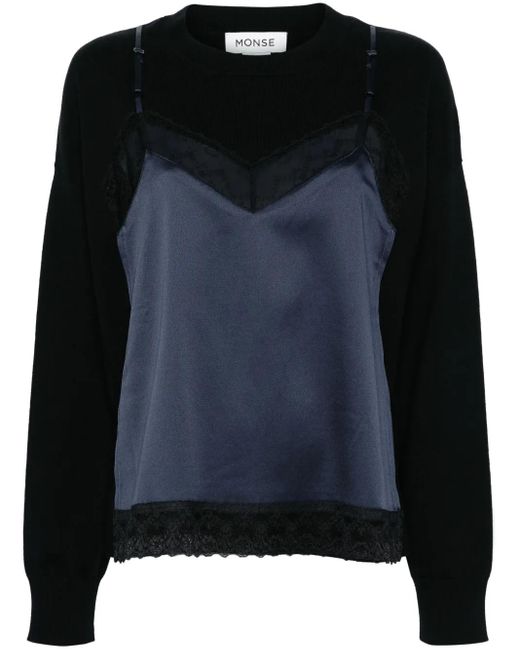 Monse Wollen Trui in het Black