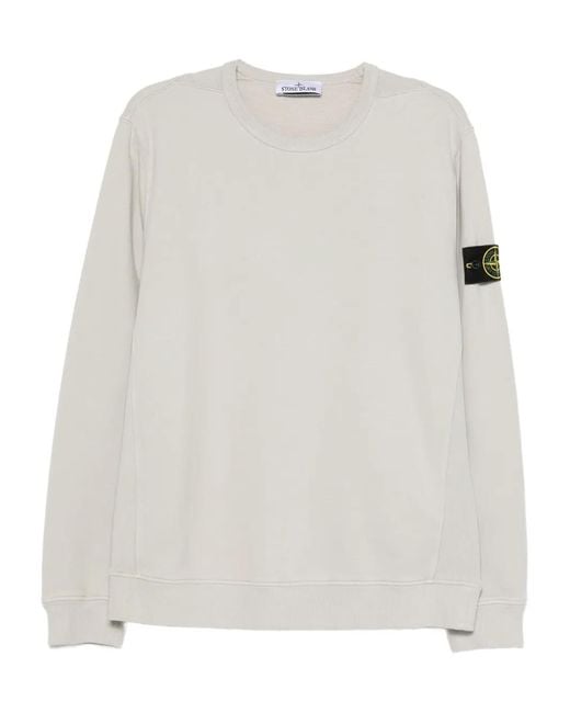 Stone Island White Sweatshirt Clothing for men