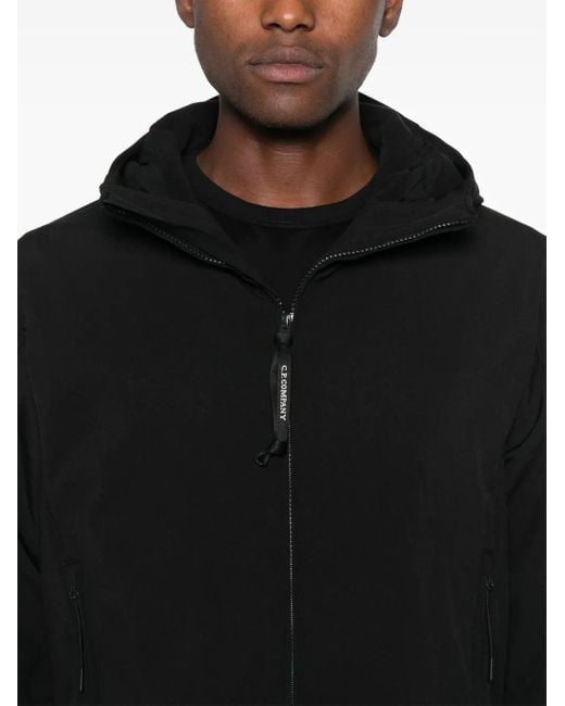 C P Company Black Cp Shell-R Hooded Jacket for men