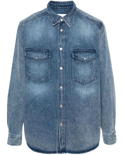 Isabel Marant Blue Tailly Soft Denim Shirt for men