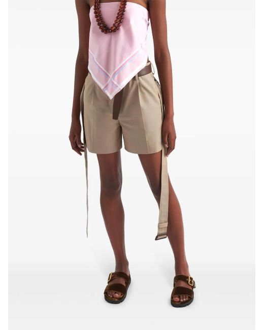 Prada Bermuda Shorts in het Natural
