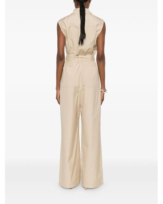 Pennyblack White Belted Sleeveless Jumpsuit
