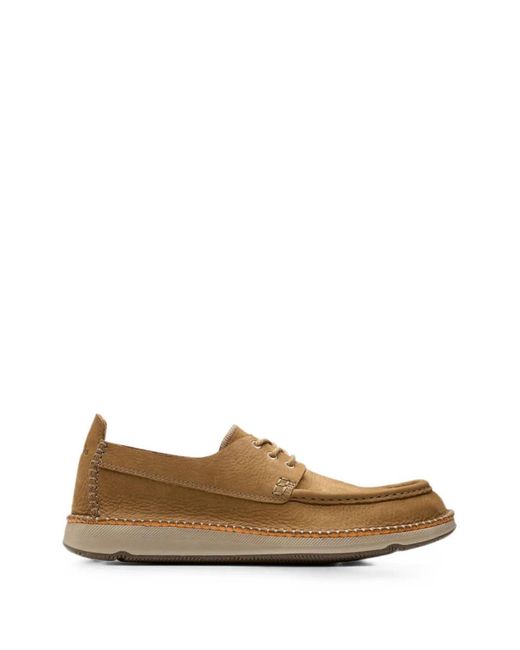 Clarks Brown Gorsky Walk Lace-Up Boat Shoes for men