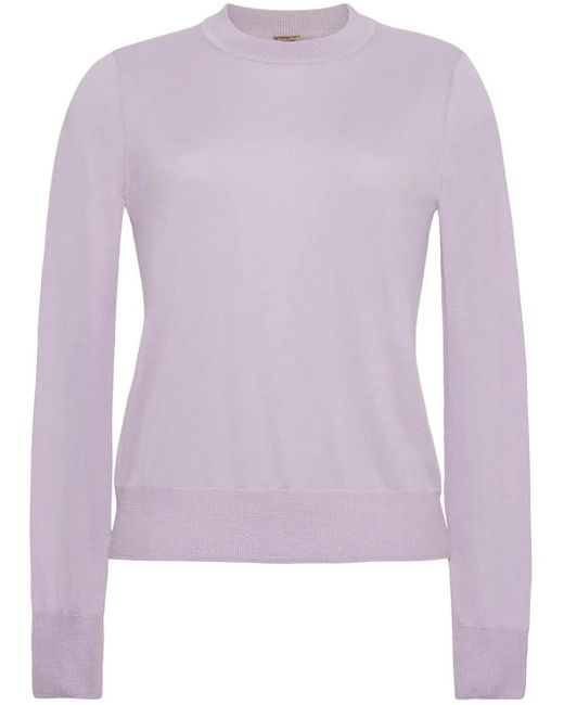 Adam Lippes Purple Fine-Knit Jumper
